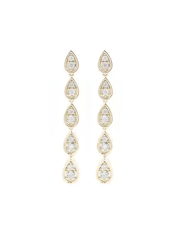 0.45ct Diamond 14K Gold Linear Earrings