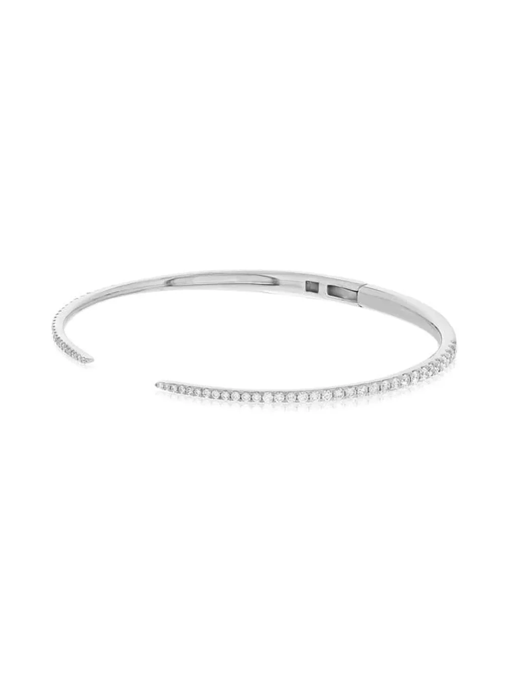 Wish Fine Jewelry 0.47ct Diamond 14K Gold Open Cuff Bracelet
