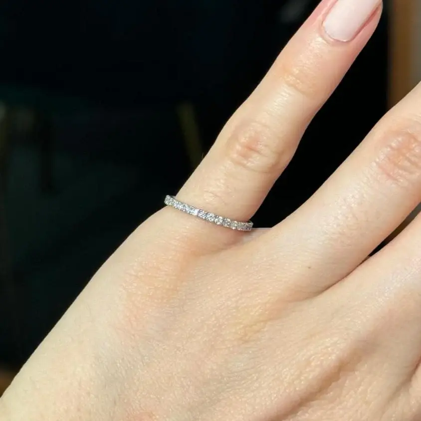 Wish Fine Jewelry 0.49ct Diamond 18K Gold Eternity Ring | Thumbnail 3