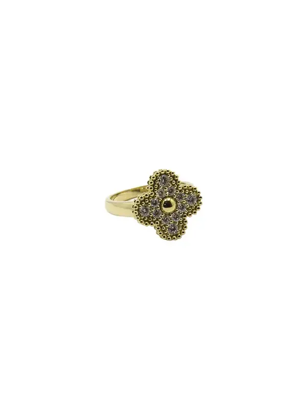 Wish Fine Jewelry 0.52ct Diamond 18K Gold Clover Ring