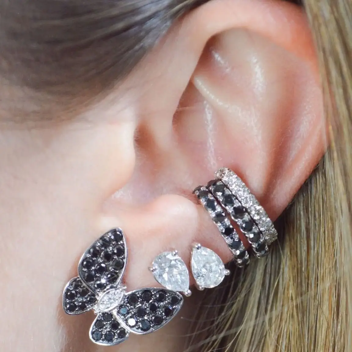 Wish Fine Jewelry 0.56ct Black Diamond 14K Gold Ear Cuff | Thumbnail 3 Wish Fine Jewelry 0.56ct Black Diamond 14K Gold Ear Cuff | Thumbnail 3