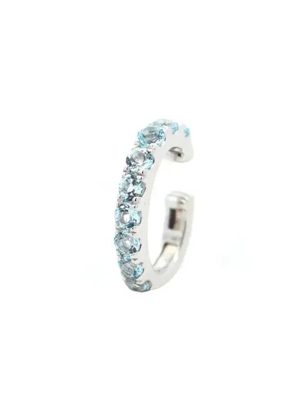 0.60ct Blue Topaz 18K Gold Ear cuff