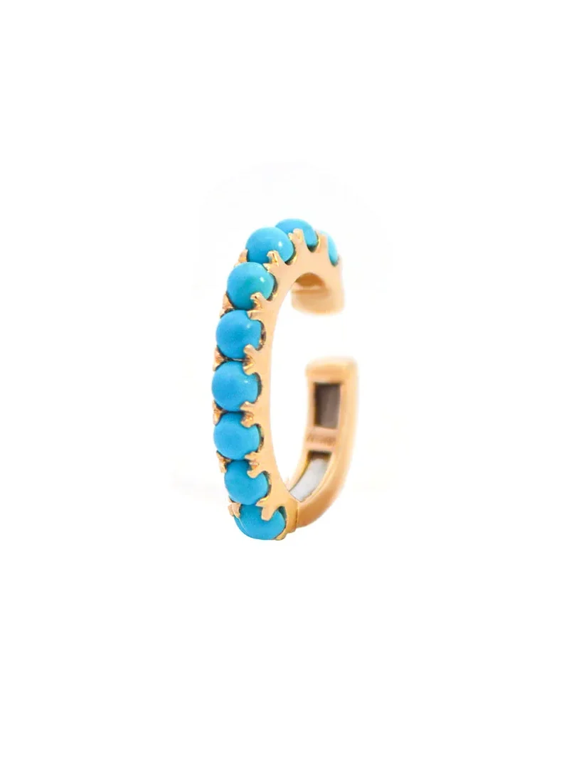 0.62ct Turquoise 18K Gold Ear Cuff 0.62ct Turquoise 18K Gold Ear Cuff