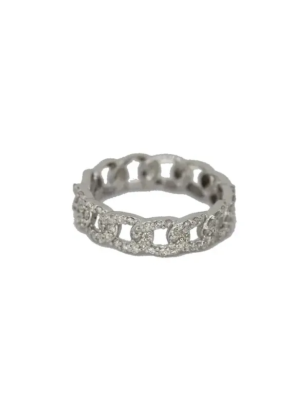 0.64ct Diamond 18K Gold Cuban Ring 0.64ct Diamond 18K Gold Cuban Ring