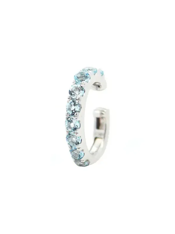 0.70ct Blue Topaz 18K Gold Ear cuff
