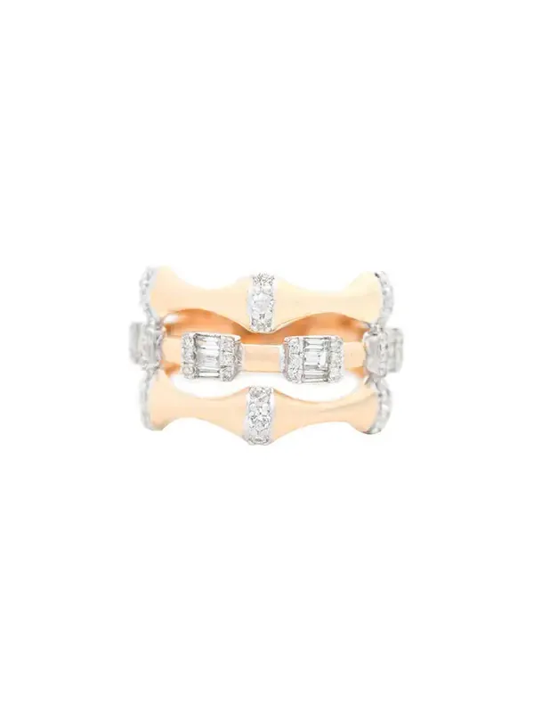 0.71ct Diamond 14K Gold Multi Row Ring 0.71ct Diamond 14K Gold Multi Row Ring