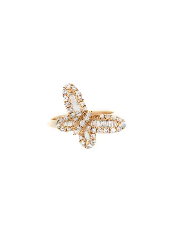 0.75ct Diamond 14K Gold Butterfly Ring