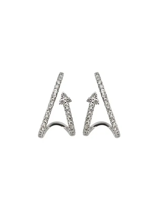 0.76ct Diamond 18K Gold Arrow Earrings