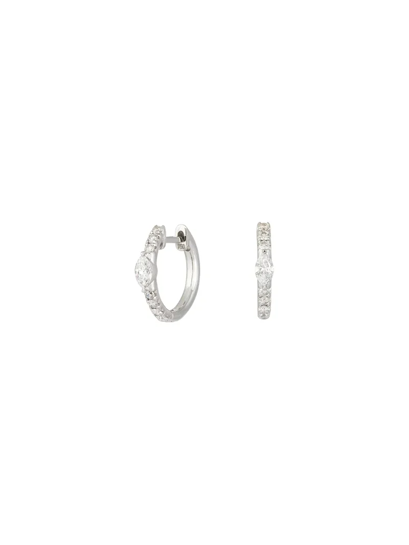 0.79ct Diamond 18K Gold Hoop Earrings