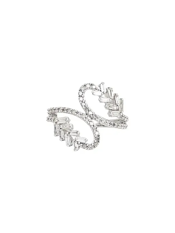 0.80ct Diamond 14K Gold Crossover Ring