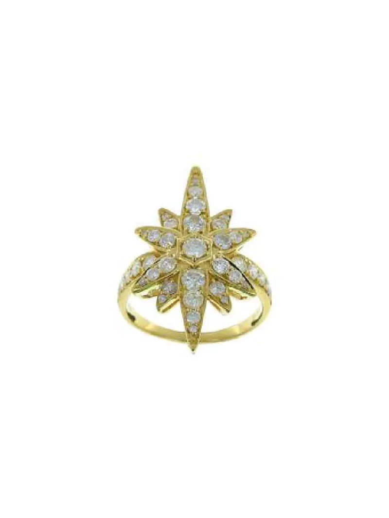 0.90ct Diamond 18K Gold Wind Rose Ring 0.90ct Diamond 18K Gold Wind Rose Ring