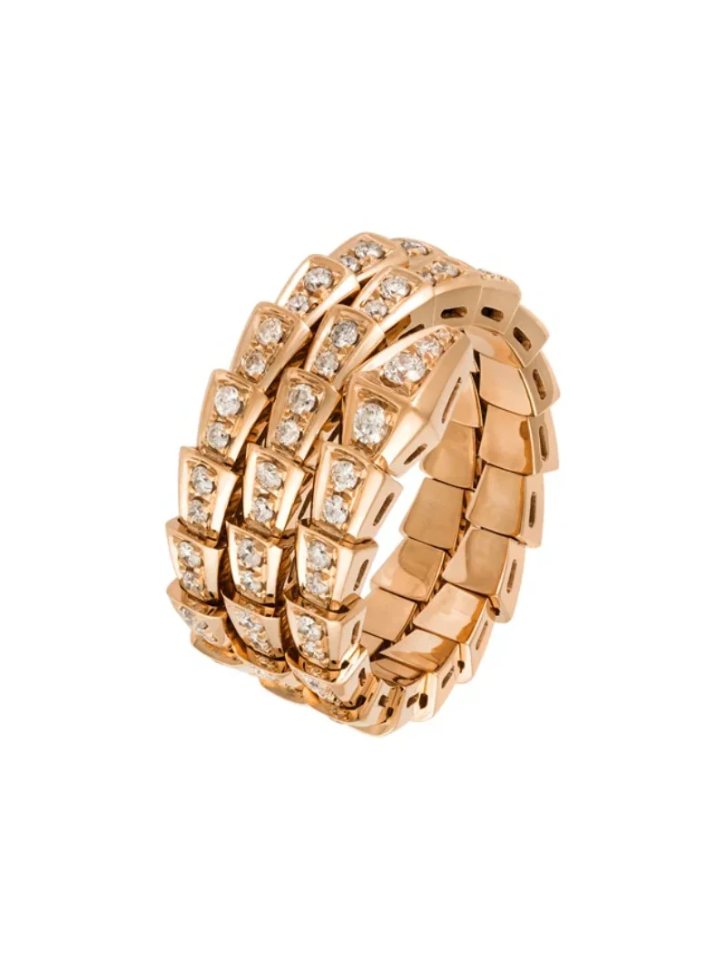 0.97ct Diamond 18K Gold Spiral Snake Ring 0.97ct Diamond 18K Gold Spiral Snake Ring