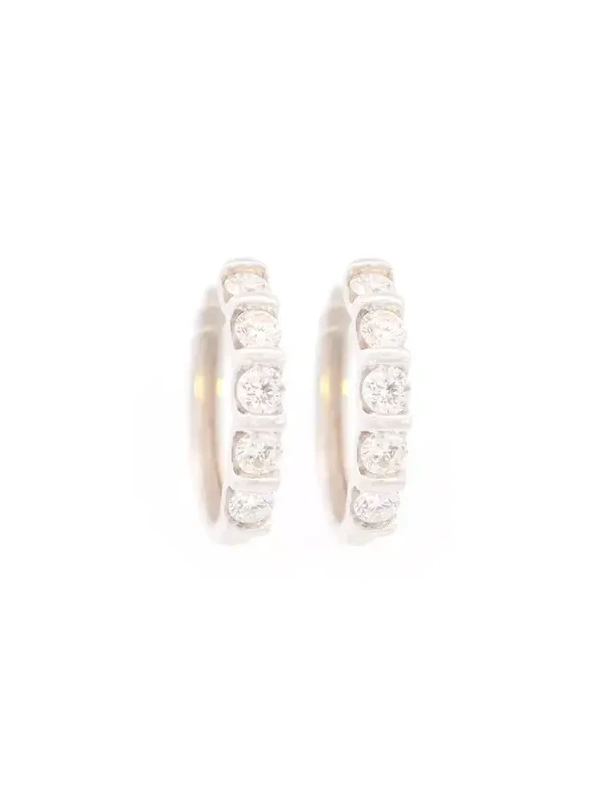 1.00ct Diamond 14K Gold Hoop Earrings