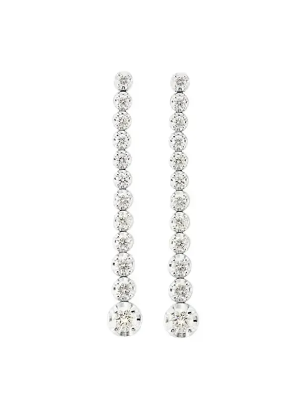 Wish Fine Jewelry 1.00ct Diamond 18K Gold Graduated Tennis Earrings