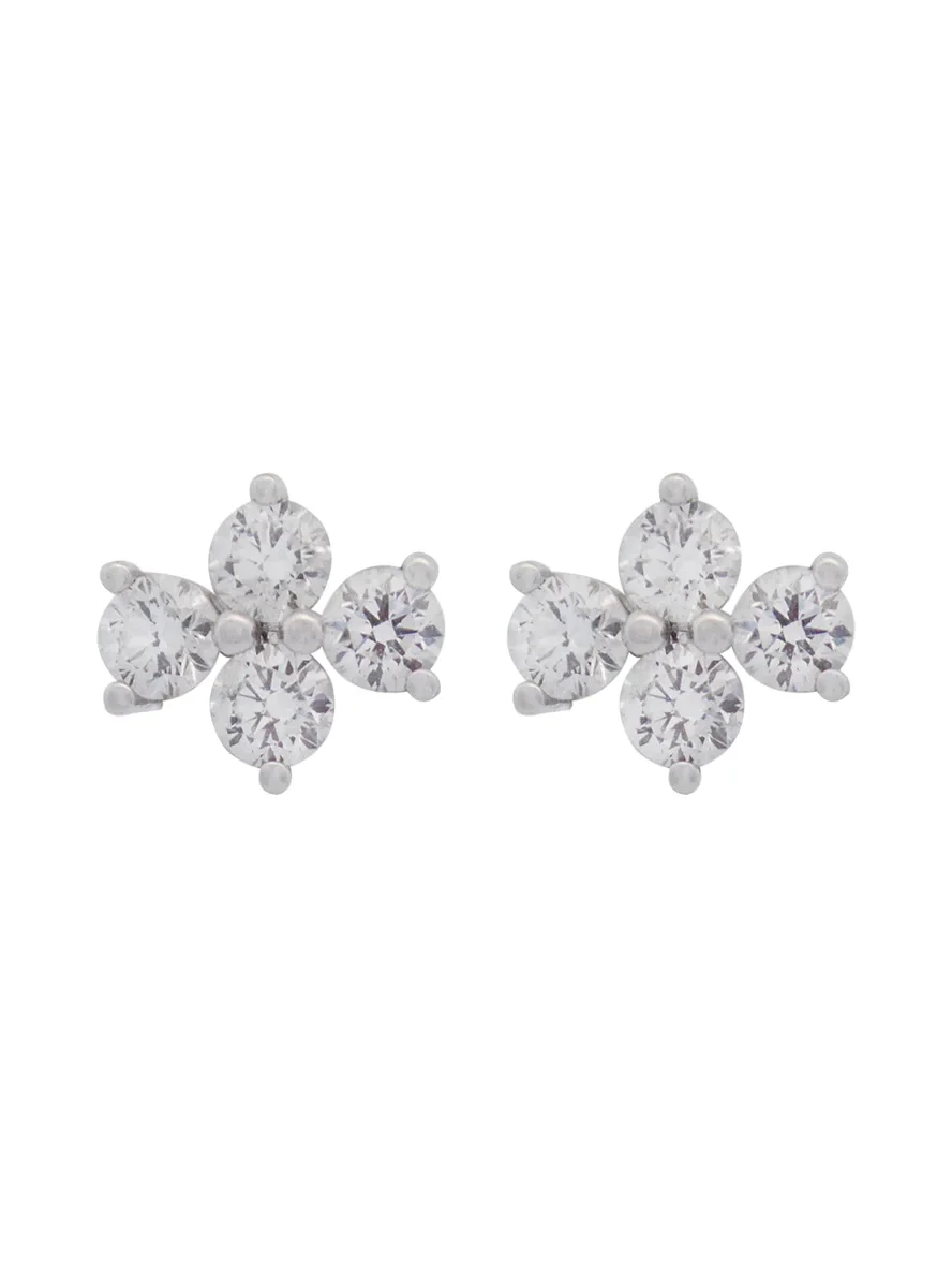 1.02ct Diamond 18K Gold Four Stone Cluster Earrings 1.02ct Diamond 18K Gold Four Stone Cluster Earrings