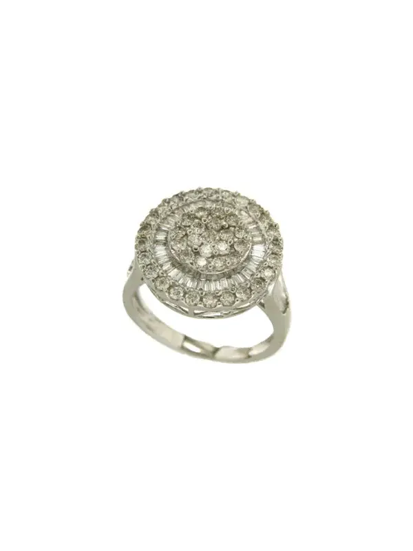 1.07ct Diamond 18K Gold Illusion Set Ring