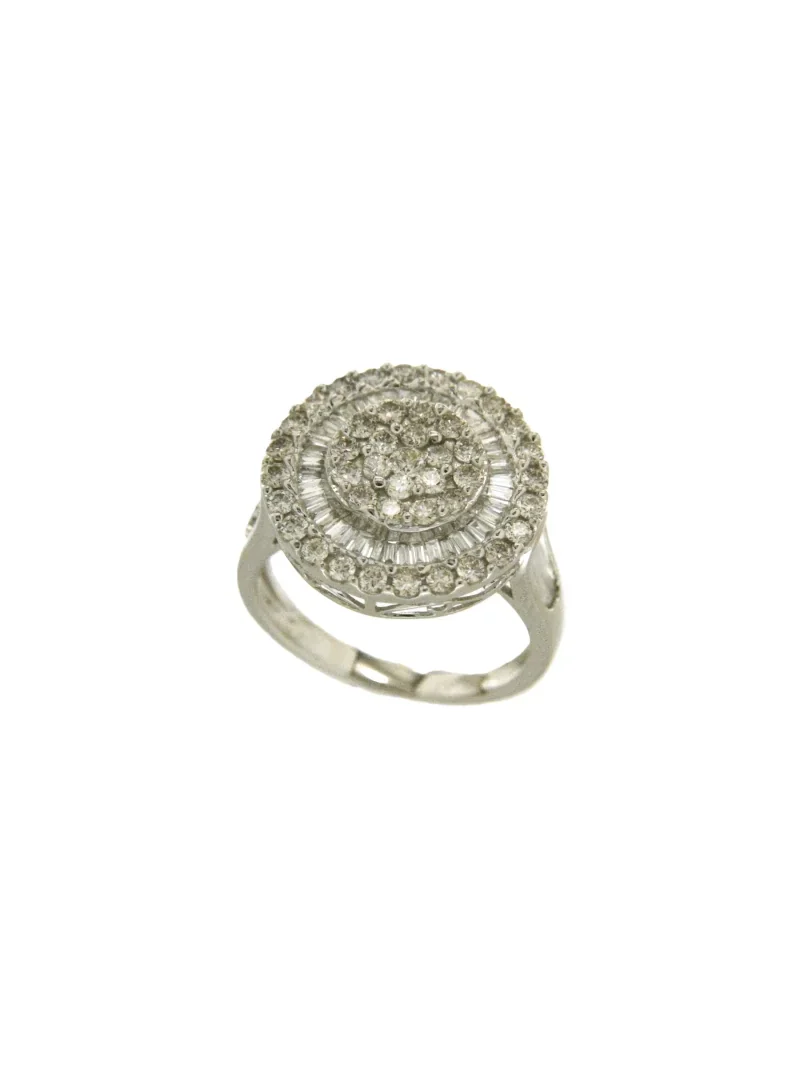 1.07ct Diamond 18K Gold Illusion Set Ring