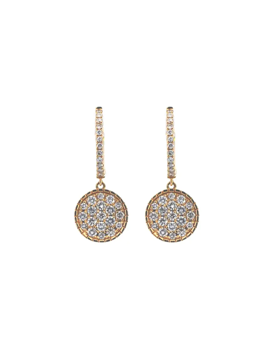 Wish Fine Jewelry 1.0ct Diamond 18K Gold Dangle Earrings | Thumbnail 2 Wish Fine Jewelry 1.0ct Diamond 18K Gold Dangle Earrings | Thumbnail 2
