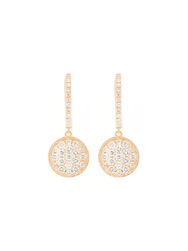 1.0ct Diamond 18K Gold Dangle Earrings