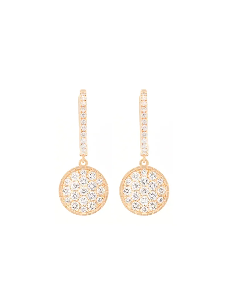 1.0ct Diamond 18K Gold Dangle Earrings