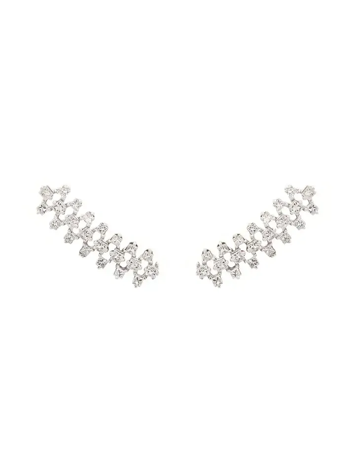 1.30ct Diamond 18K Gold Princess Cut Climber Earrings 1.30ct Diamond 18K Gold Princess Cut Climber Earrings