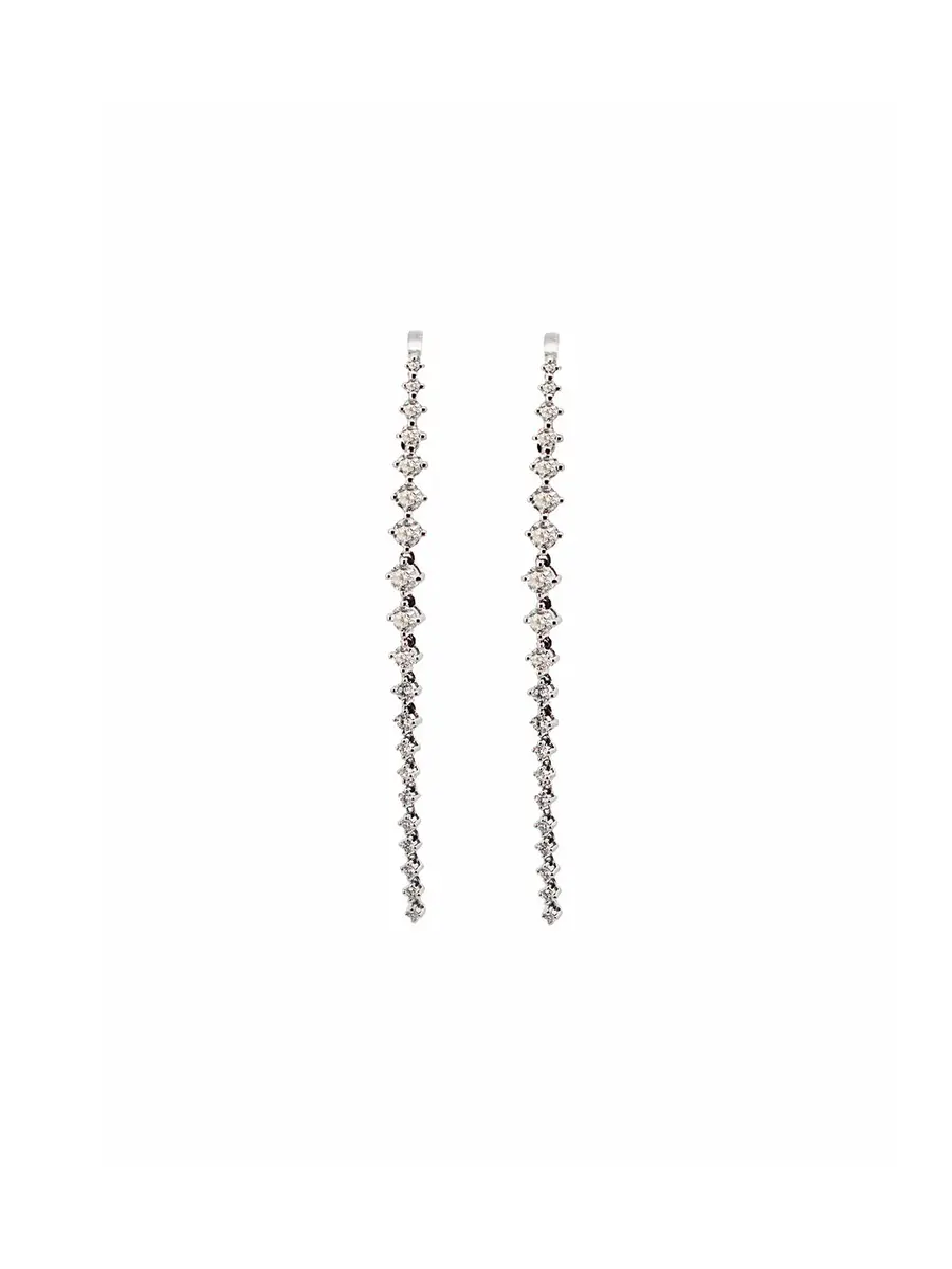 Wish Fine Jewelry 1.37ct Diamond 18K Gold Linear Cascade Climber Earrings | Thumbnail 3 Wish Fine Jewelry 1.37ct Diamond 18K Gold Linear Cascade Climber Earrings | Thumbnail 3