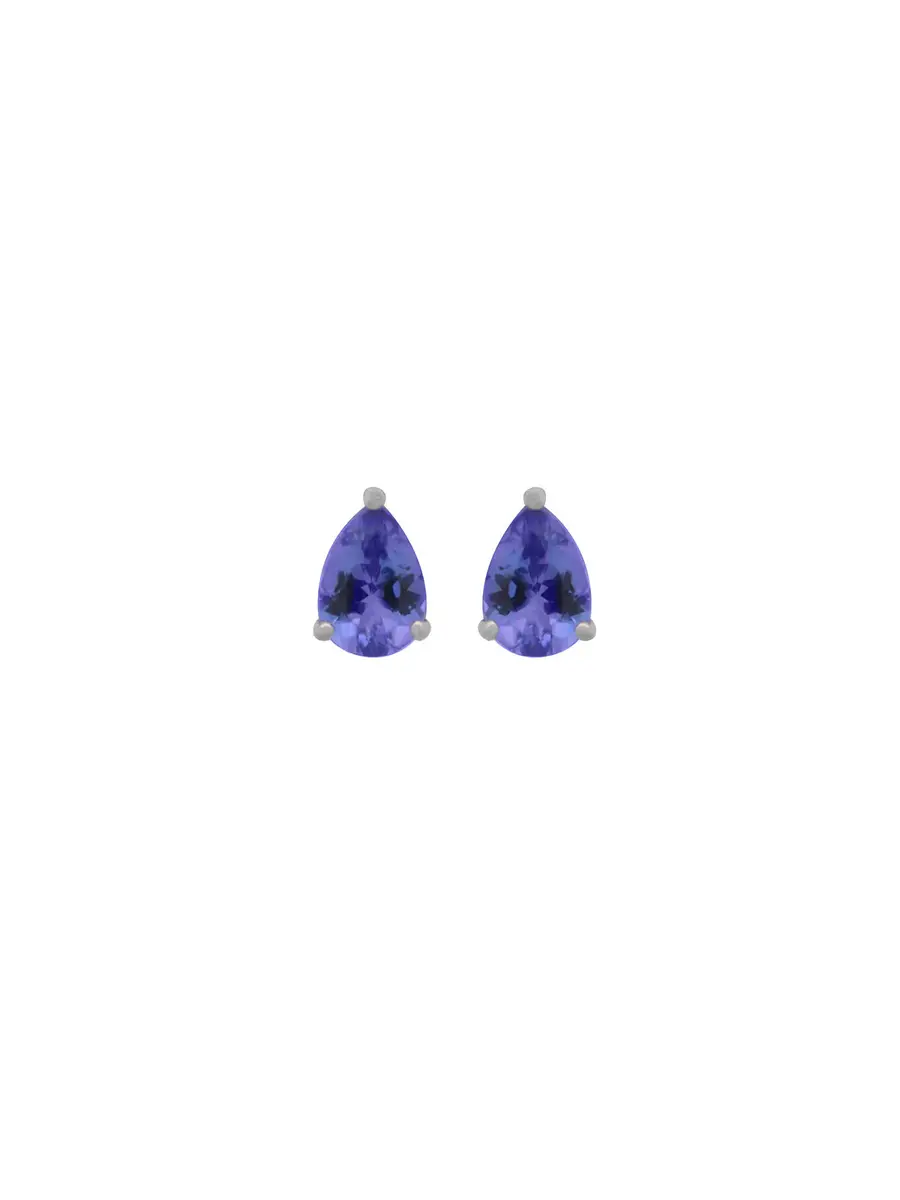 Wish Fine Jewelry 1.40ct Tanzanite 14K Gold Pear Stud Earrings | Image 1 Wish Fine Jewelry 1.40ct Tanzanite 14K Gold Pear Stud Earrings | Image 1