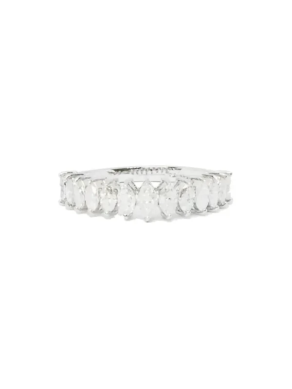 1.47ct Marquise Diamond 18K Gold Half Eternity Ring 1.47ct Marquise Diamond 18K Gold Half Eternity Ring