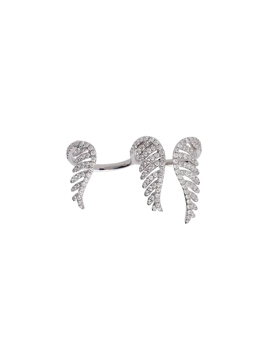 Wish Fine Jewelry 1.55ct Diamond 18K Gold Double Wing Ring | Image 1 Wish Fine Jewelry 1.55ct Diamond 18K Gold Double Wing Ring | Image 1
