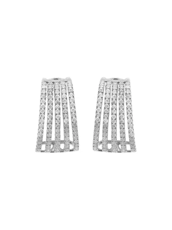 Wish Fine Jewelry 1.60ct Diamond 18K Gold Cuff Earrings