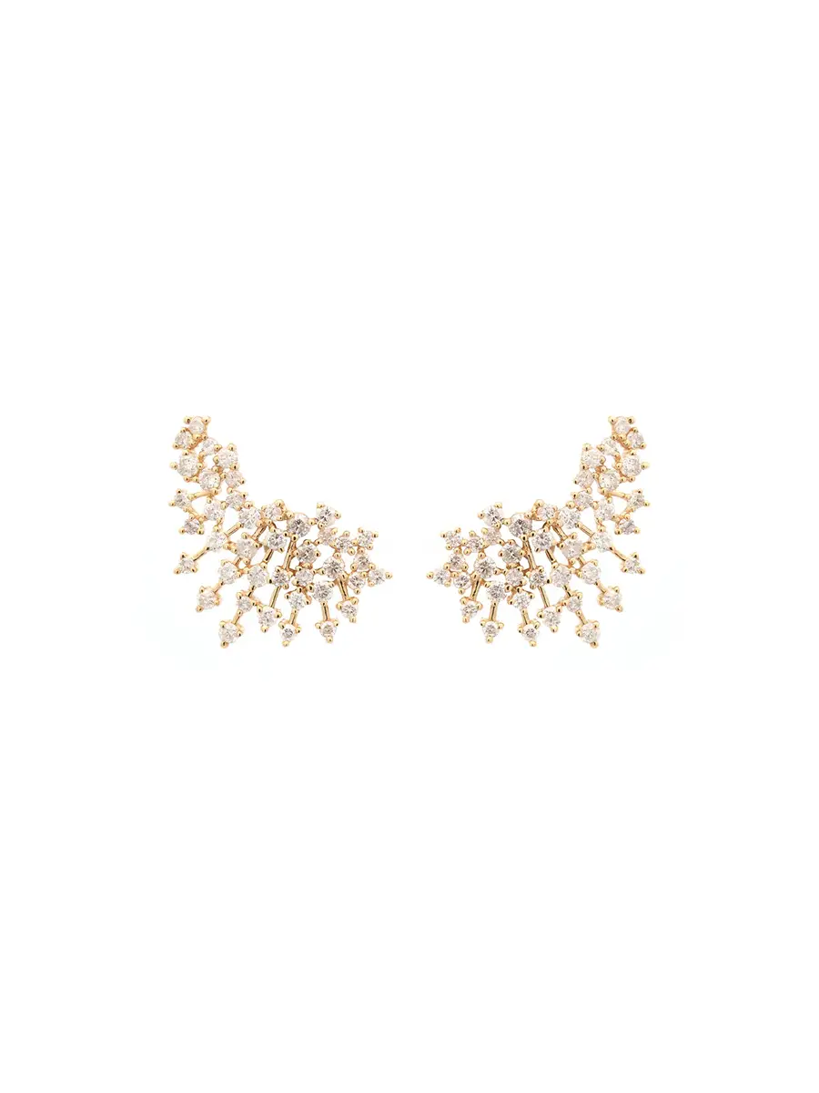 Wish Fine Jewelry 1.66ct Diamond 18K Gold Fireworks Earrings | Image 1 Wish Fine Jewelry 1.66ct Diamond 18K Gold Fireworks Earrings | Image 1