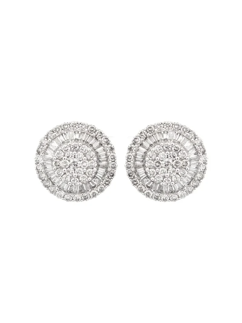 1.73cts Diamond 18K Gold Illusion Set Stud Earrings 1.73cts Diamond 18K Gold Illusion Set Stud Earrings