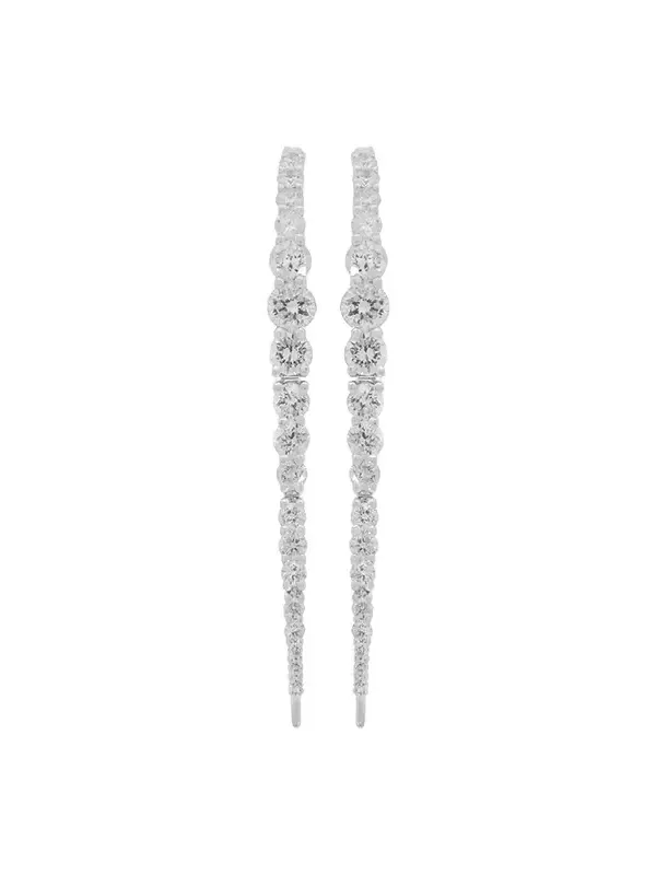 1.86ct Diamond 18K Gold Climber Drop Earrings 1.86ct Diamond 18K Gold Climber Drop Earrings