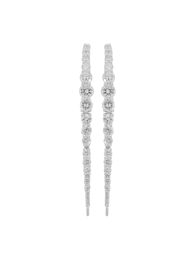 1.86ct Diamond 18K Gold Climber Drop Earrings 1.86ct Diamond 18K Gold Climber Drop Earrings