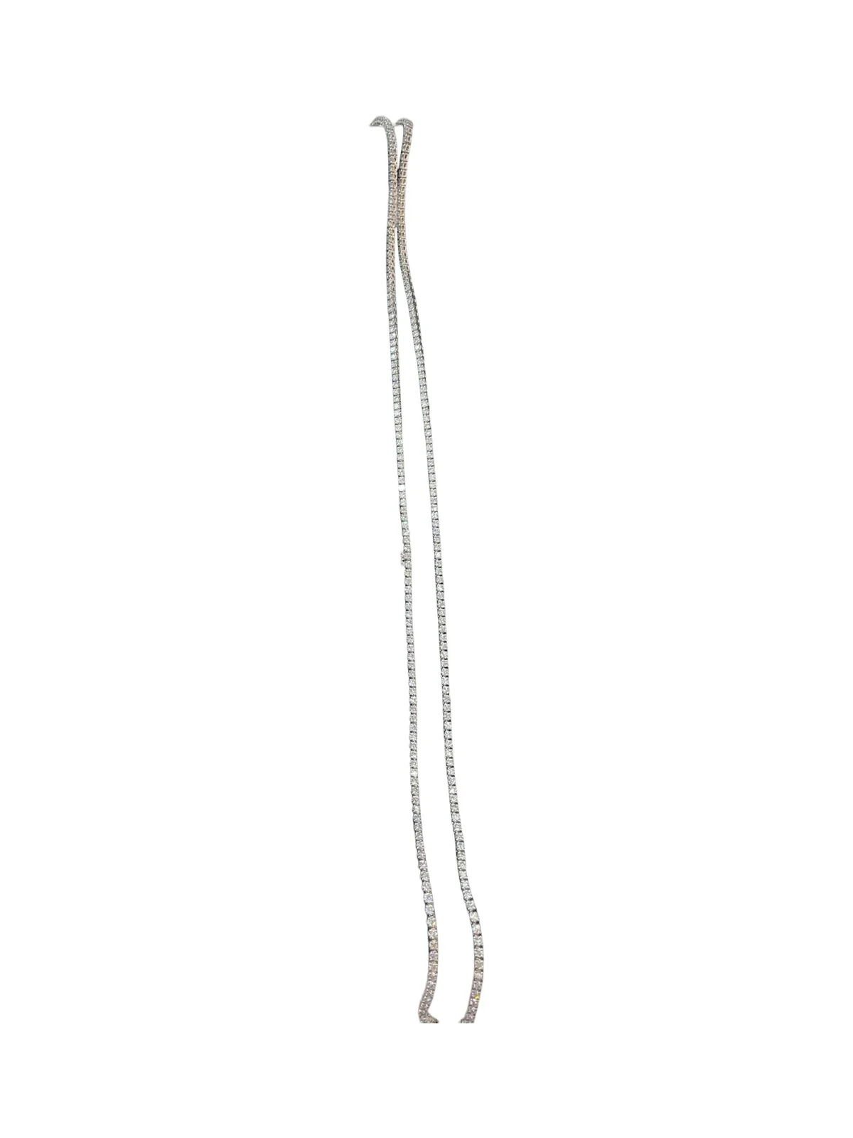 14.40ct Diamond 18K Gold Long Tennis Necklace
