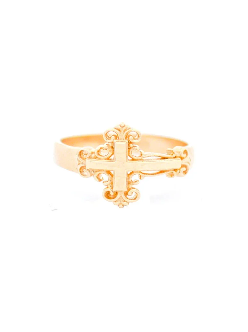 Wish Fine Jewelry 14K Gold Cross Ring