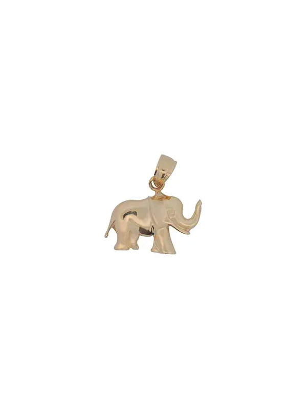 14K Gold Elephant Pendant