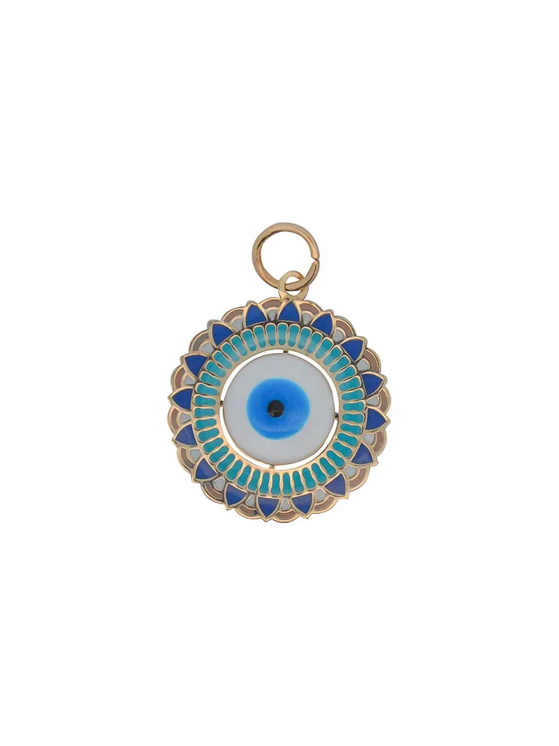 14K Gold Evil Eye Pendant