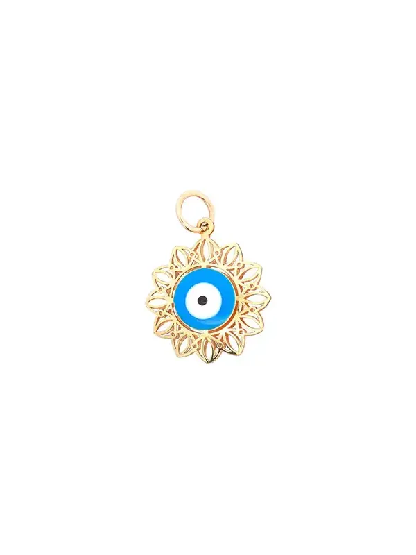 14K Gold Evil Eye Pendant