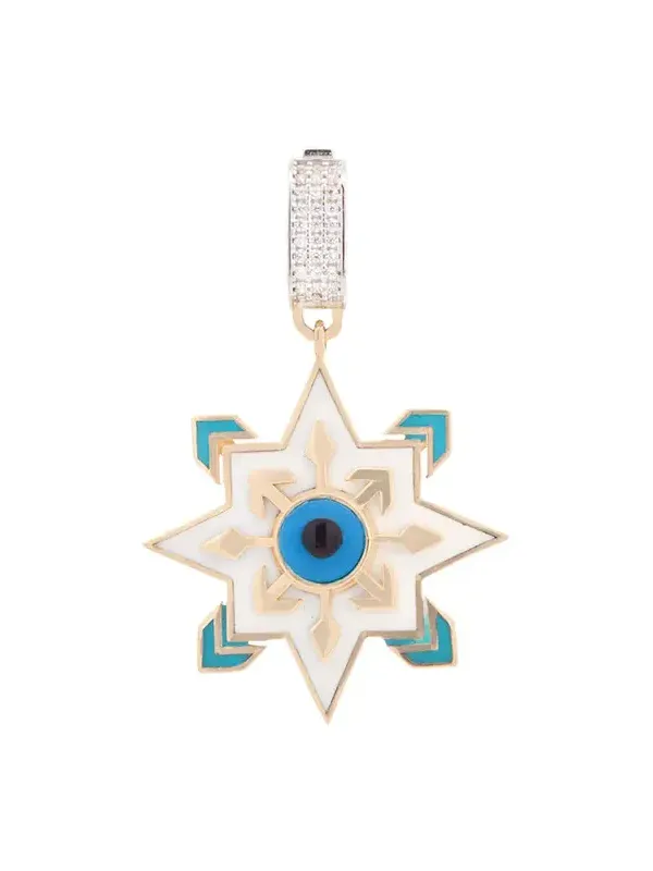 Wish Fine Jewelry 14K Gold Evil Eye Star Pendant