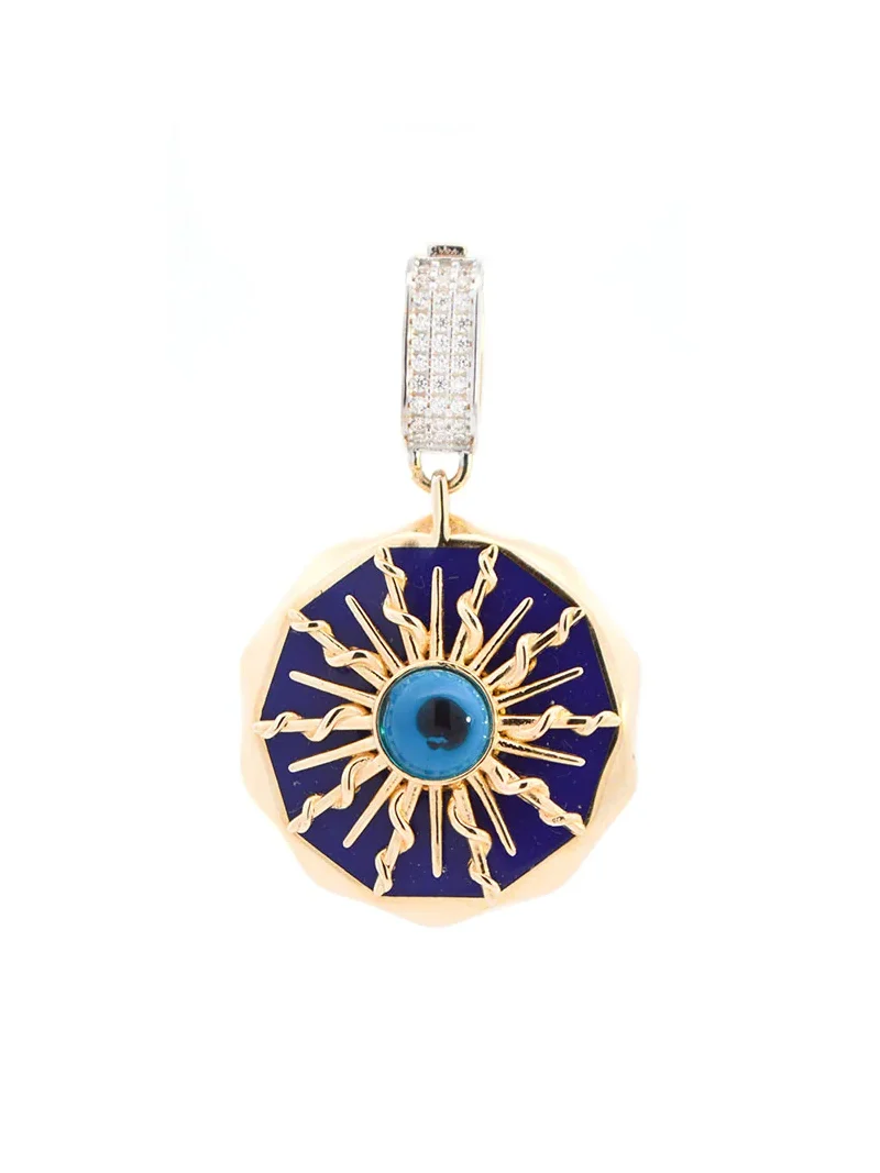 14K Gold Evil Eye Star Pendant