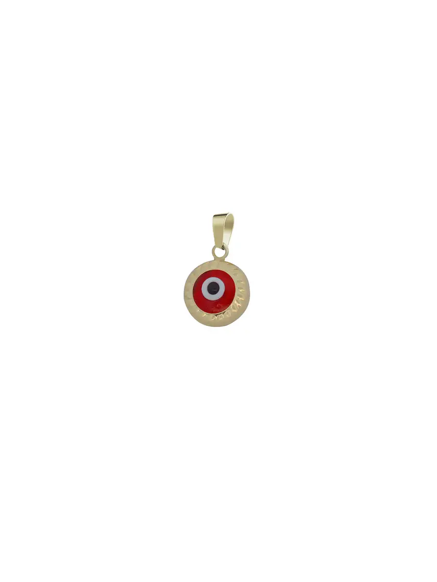 Wish Fine Jewelry 14K Gold Red Evil Eye Pendant | Image 1 Wish Fine Jewelry 14K Gold Red Evil Eye Pendant | Image 1