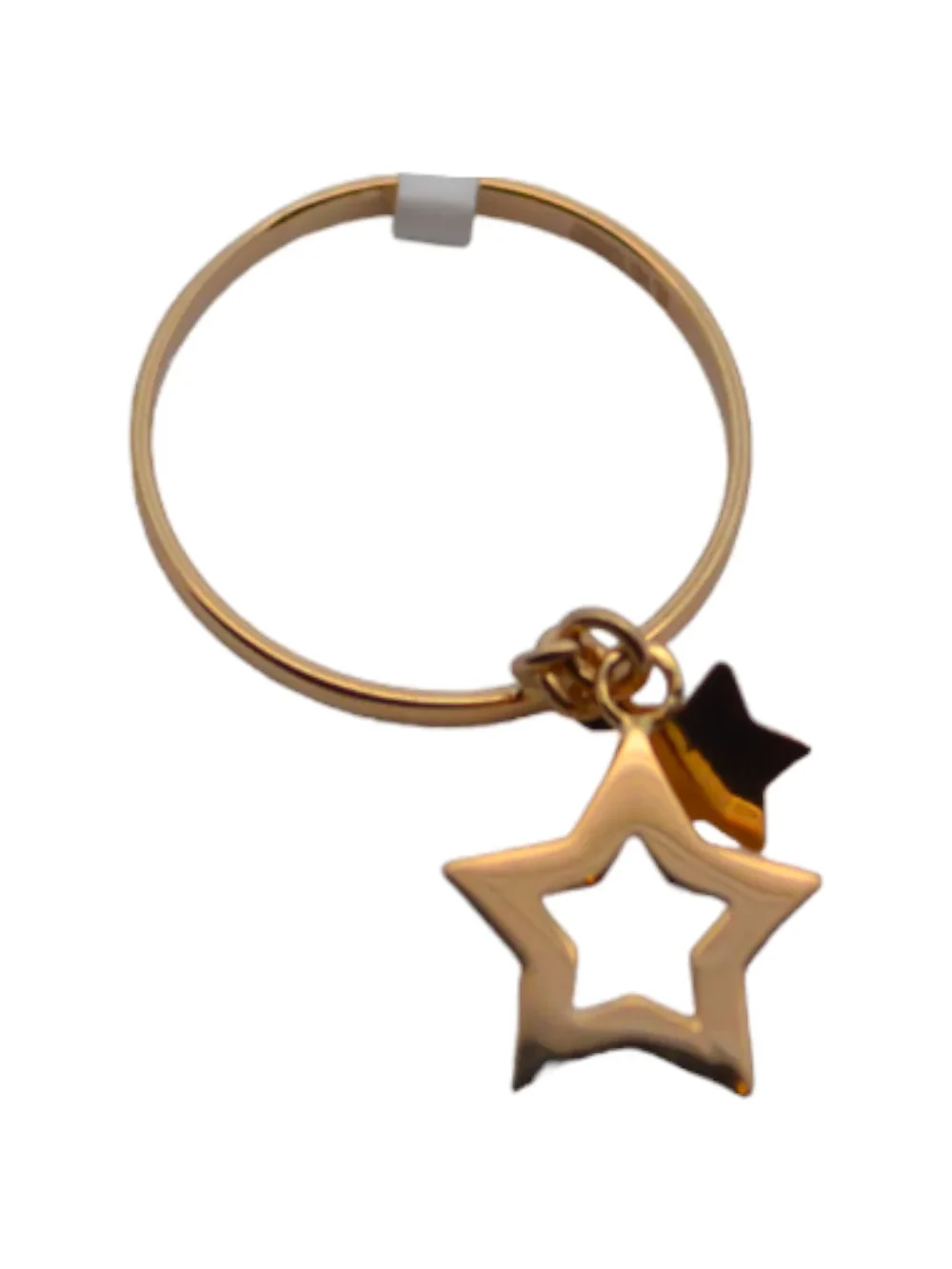 14K YG PLAIN BAND WITH STAR DROP Ring