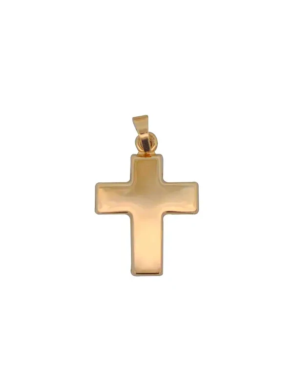 Wish Fine Jewelry 14KY Gold High polish Flat Cross