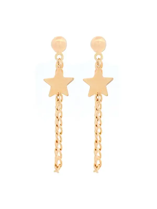 14KY Gold Star With Curbed Link Chain 14KY Gold Star With Curbed Link Chain