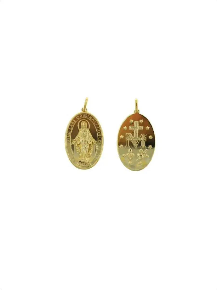 Wish Fine Jewelry 18K Gold Medal Our Lady Pendant | Image 1 Wish Fine Jewelry 18K Gold Medal Our Lady Pendant | Image 1