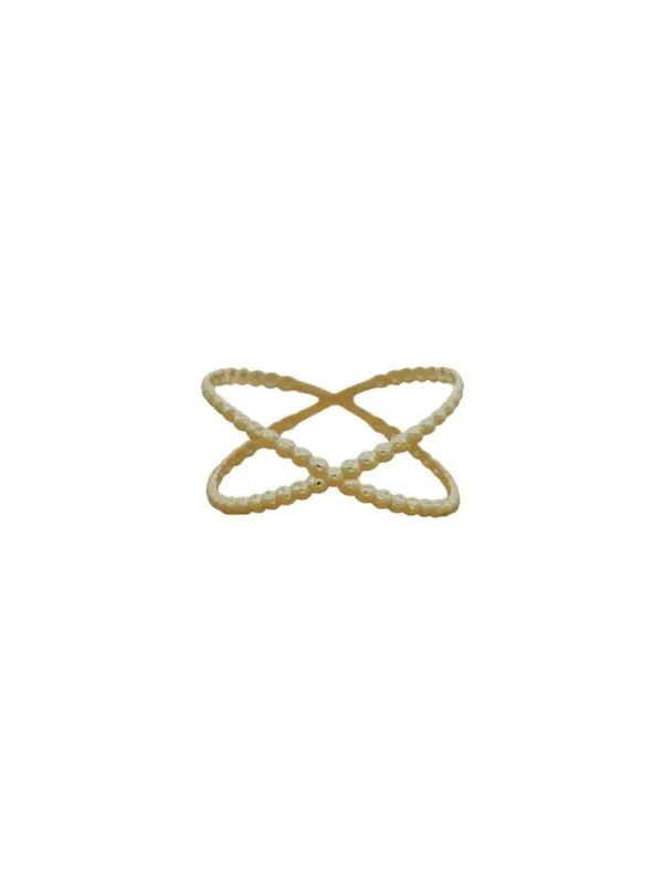 18KY 2.0g Bead Ring X 18KY 2.0g Bead Ring X
