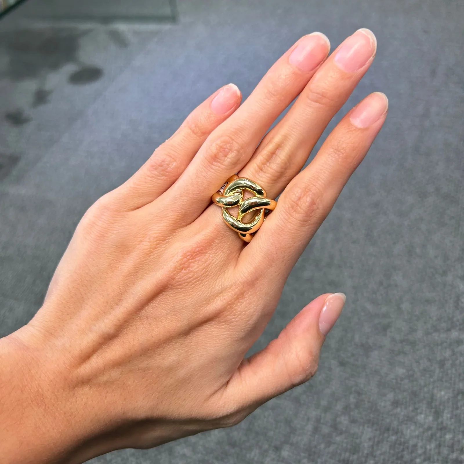 Wish Fine Jewelry 18KY 8.7g Cuban Ring