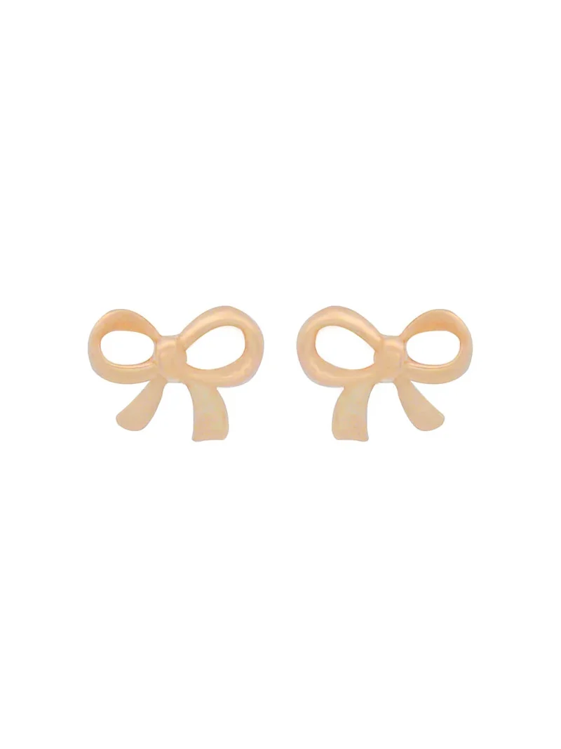 18KY Gold Large Bow Earrings