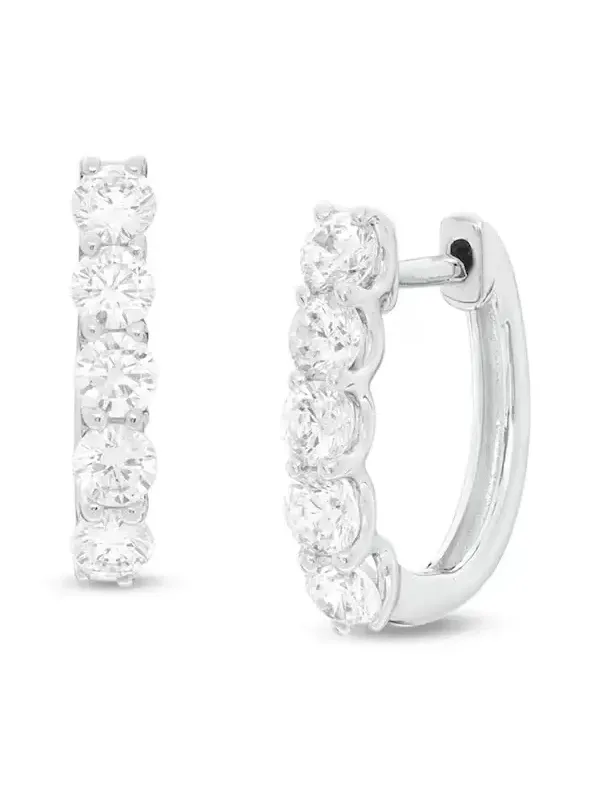2.00ct Diamond 14K Gold Hoop Earrings 2.00ct Diamond 14K Gold Hoop Earrings